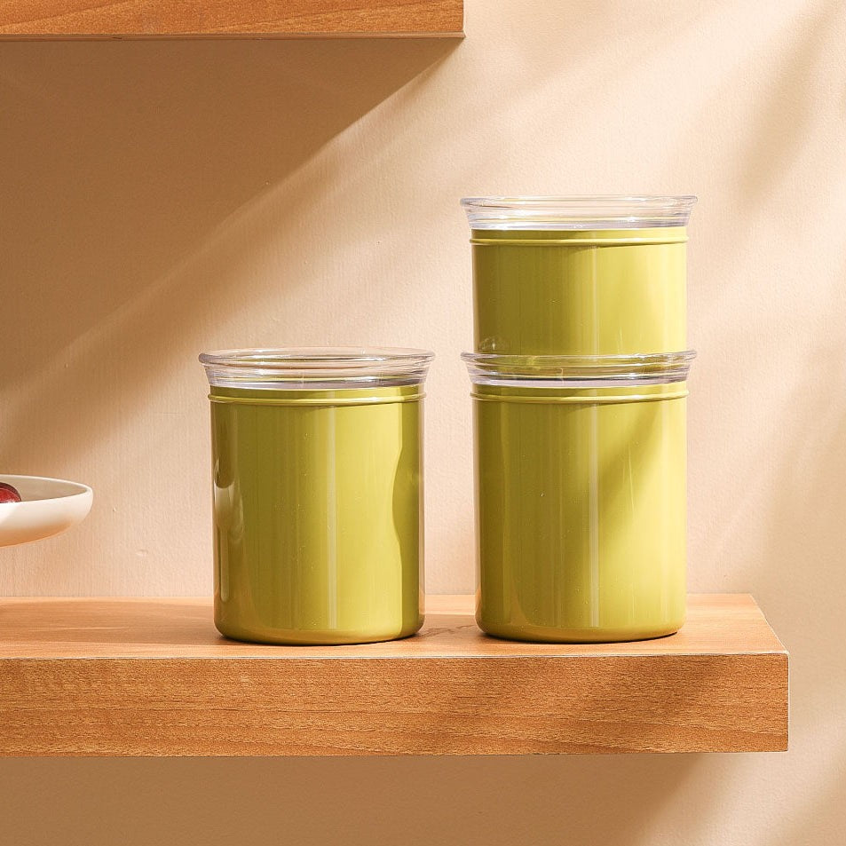 ChefLine Storage Jars, Set of 3 - Green