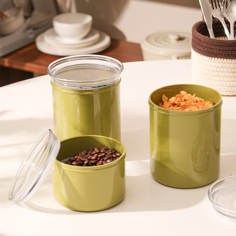 ChefLine Storage Jars, Set of 3 - Green