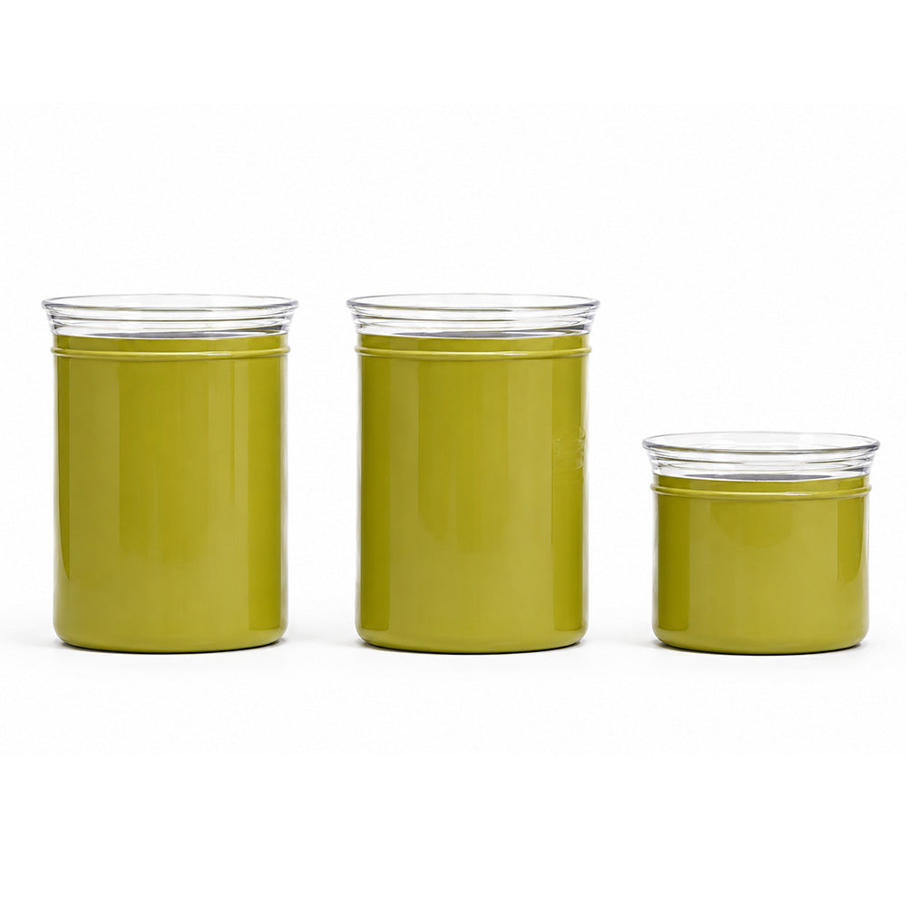 ChefLine Storage Jars, Set of 3 - Green