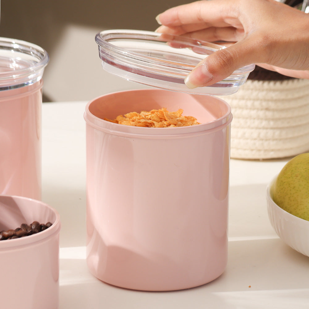 ChefLine Storage Jars, Set of 3 - Pink