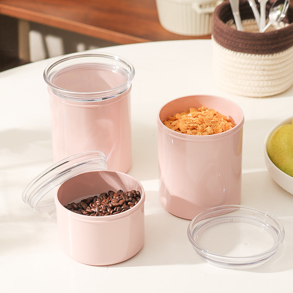 ChefLine Storage Jars, Set of 3 - Pink
