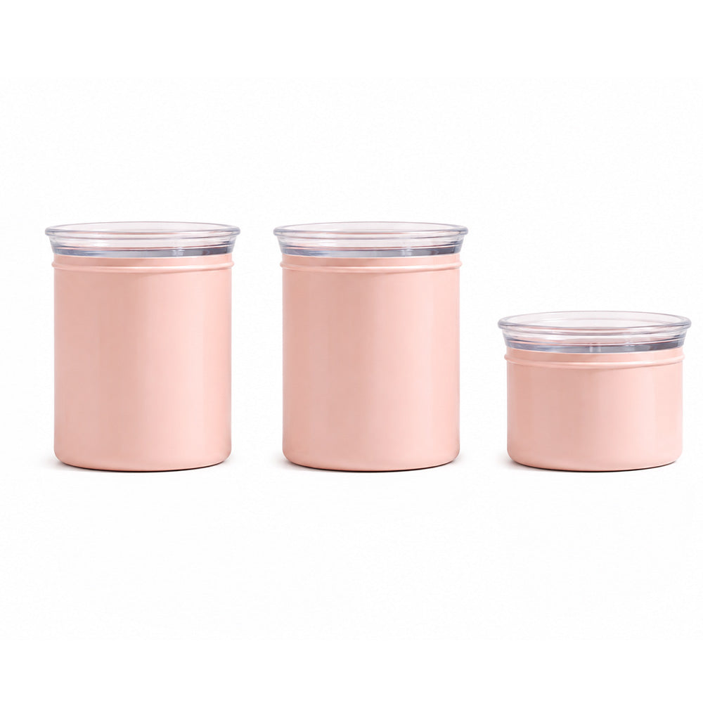 ChefLine Storage Jars, Set of 3 - Pink
