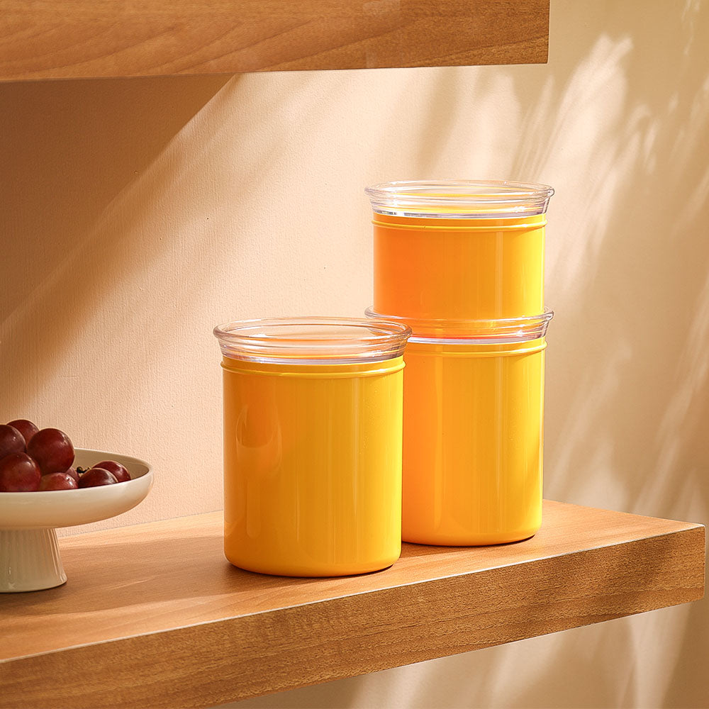 ChefLine Storage Jars, Set of 3 - Yellow