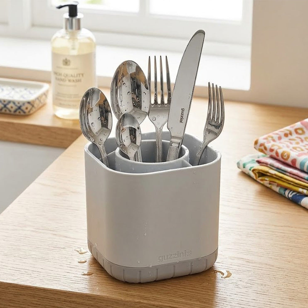 ChefLine Cutlery Holder with Drainer - Grey