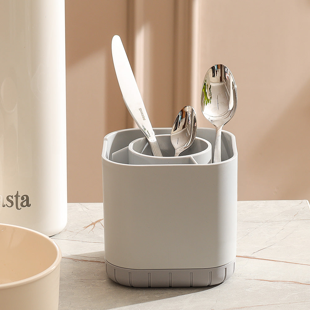 ChefLine Cutlery Holder with Drainer - Grey