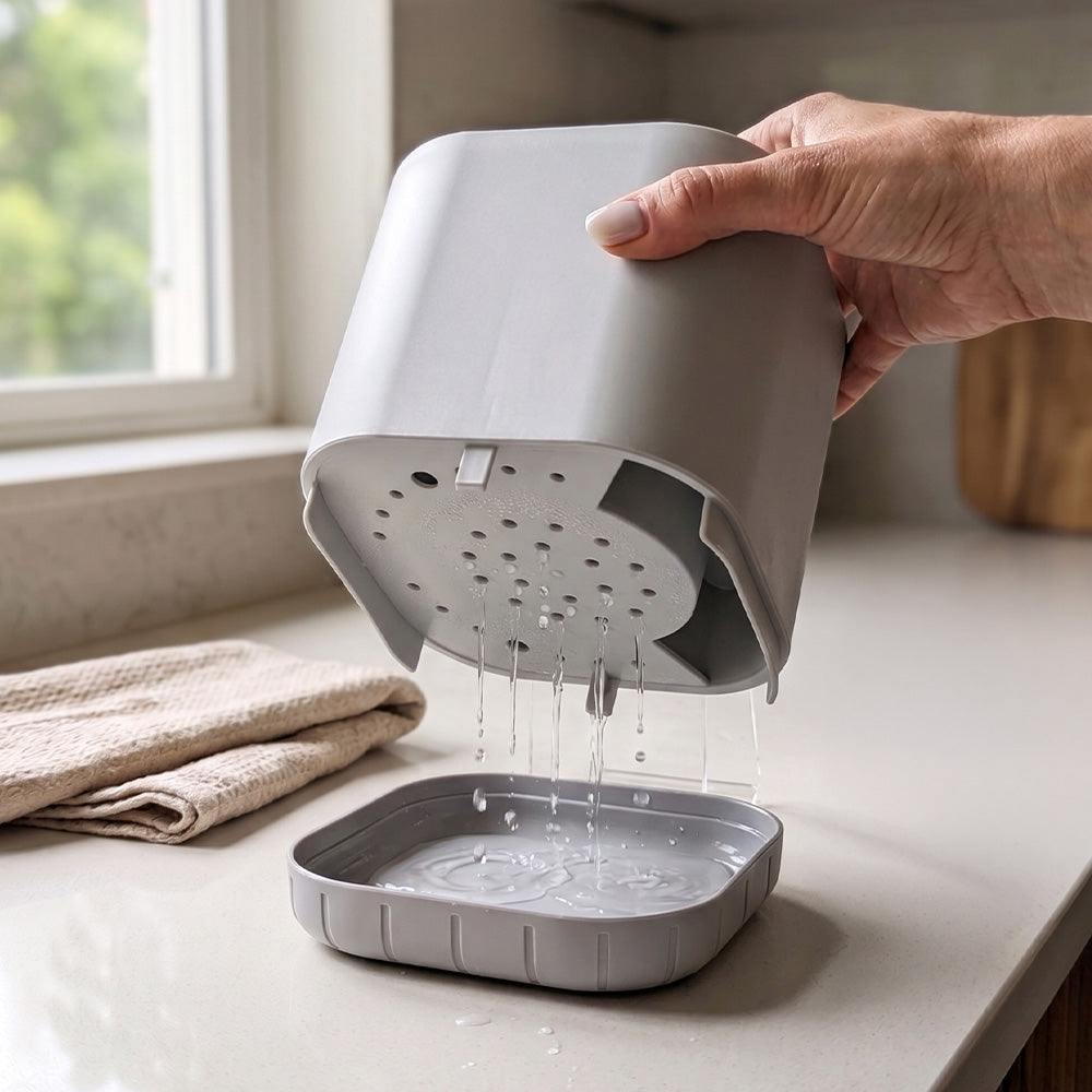 ChefLine Cutlery Holder with Drainer - Grey