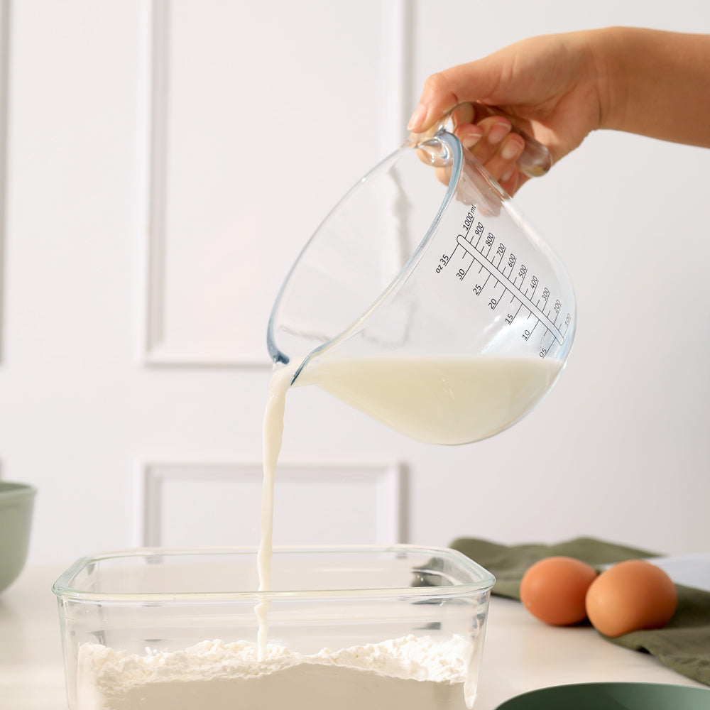 Chef It Glass Measuring Jug with Lid 1000ml - Nordic Sage