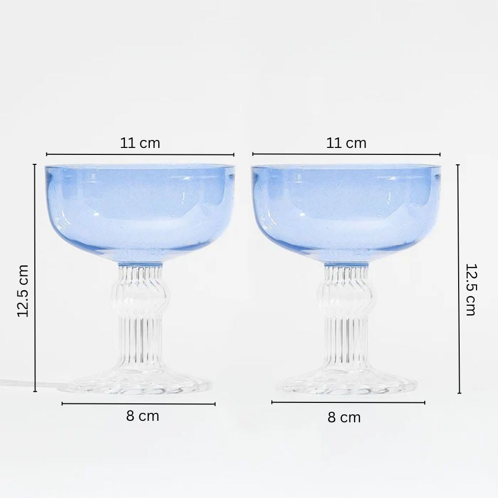 Cheri Dessert Cups, Set of 2 - Blue