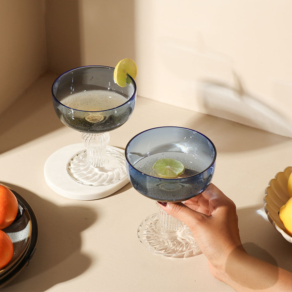 Cheri Dessert Cups, Set of 2 - Blue