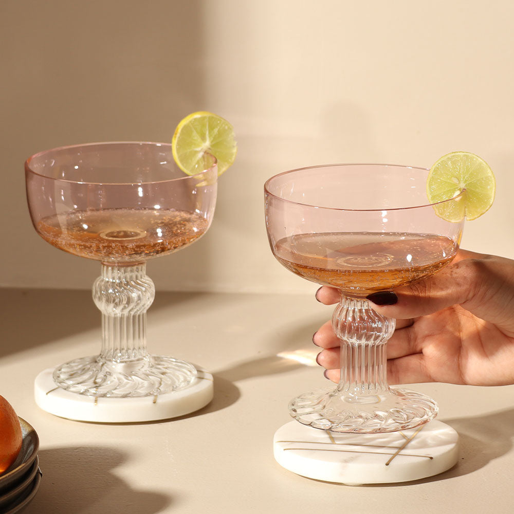 Cheri Dessert Cups, Set of 2 - Pink