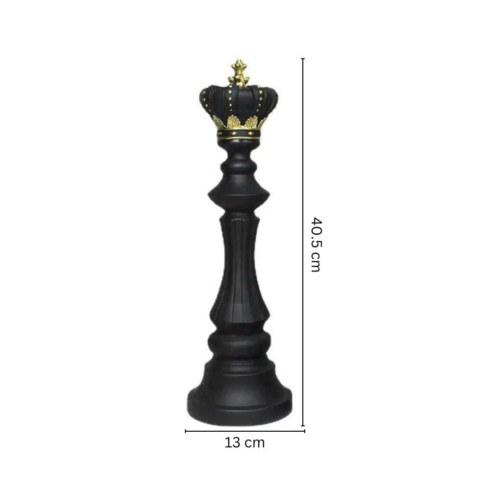 Chess King Decorative Sculpture Large - Black