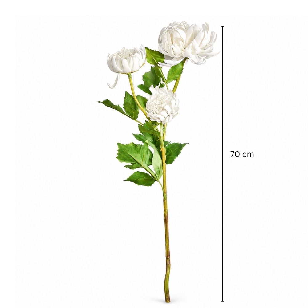 Chrysanthemums Faux Bunch - Ivory