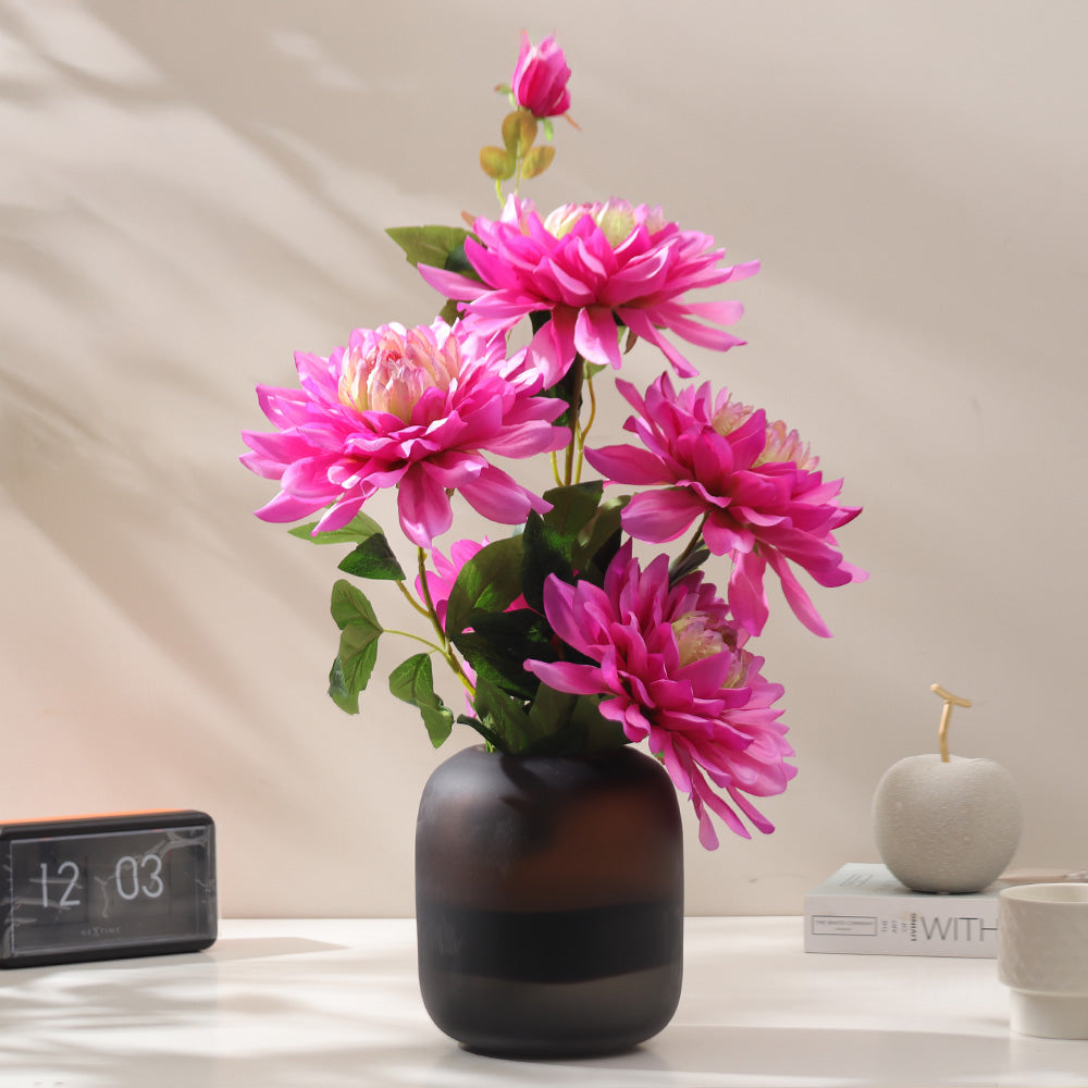 Chrysanthemums Faux Stem - Magenta Sage