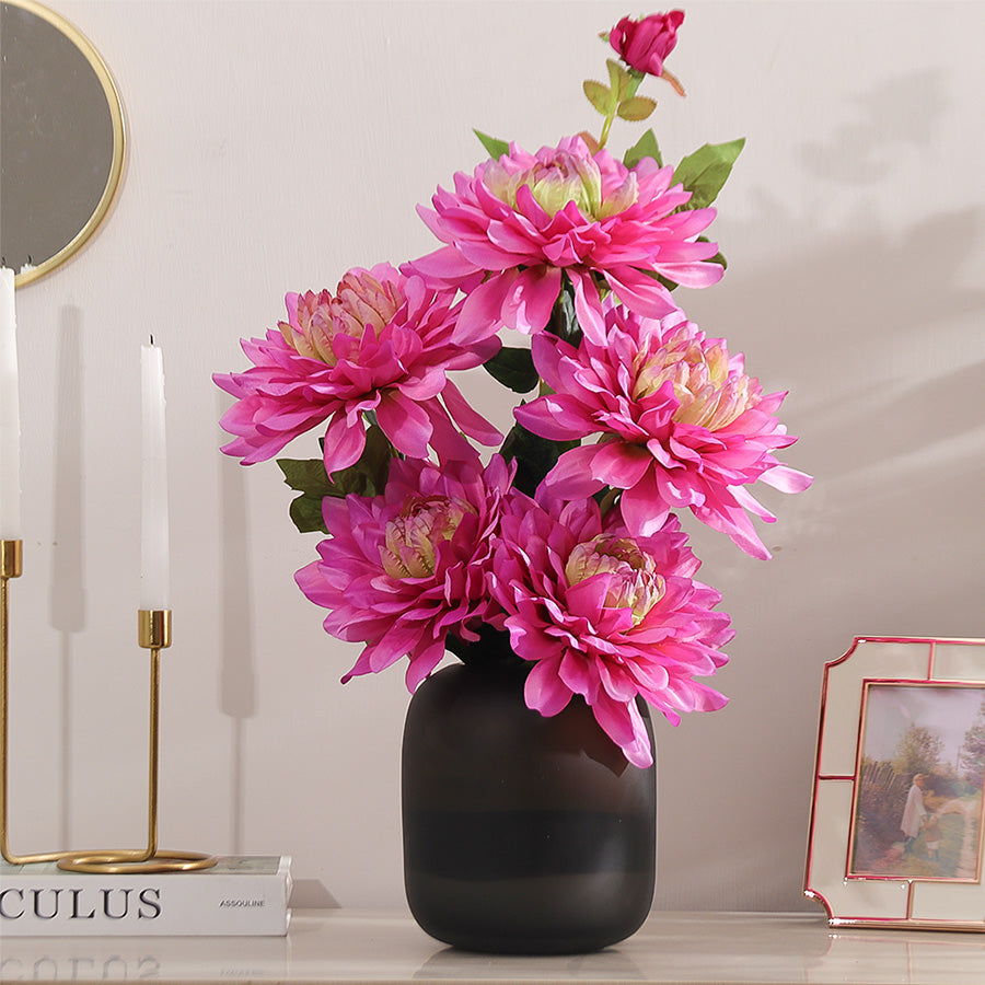 Chrysanthemums Faux Stem - Magenta Sage