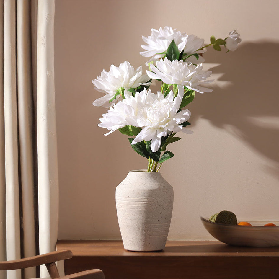 Chrysanthemums Faux Stem - White