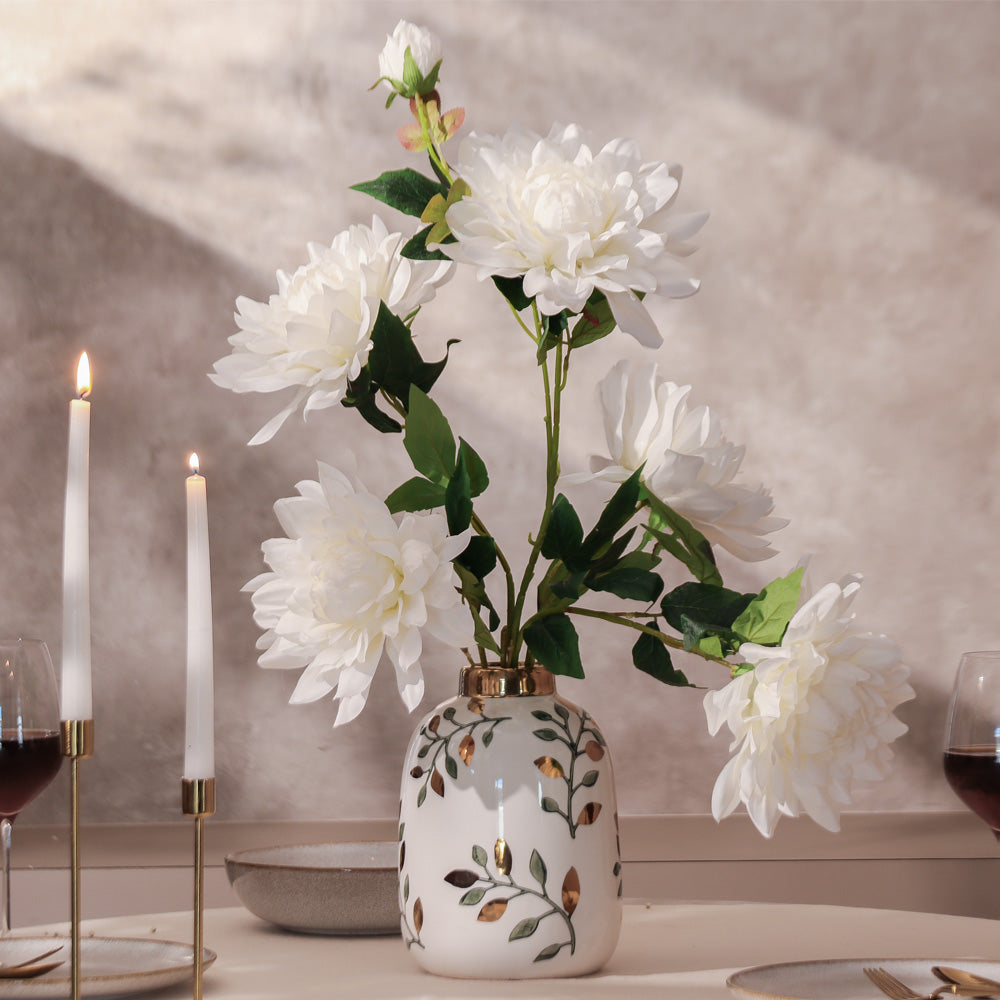 Chrysanthemums Faux Stem - White