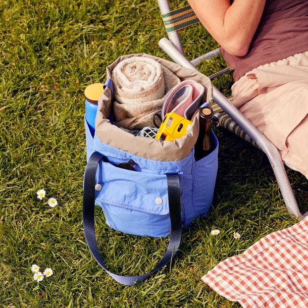 Cinch Tote Bag - Denim Blue