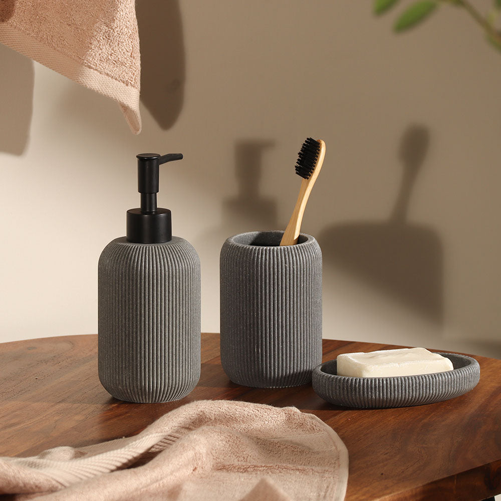 Ciro 3-Piece Bathroom Set - Speckled Grey