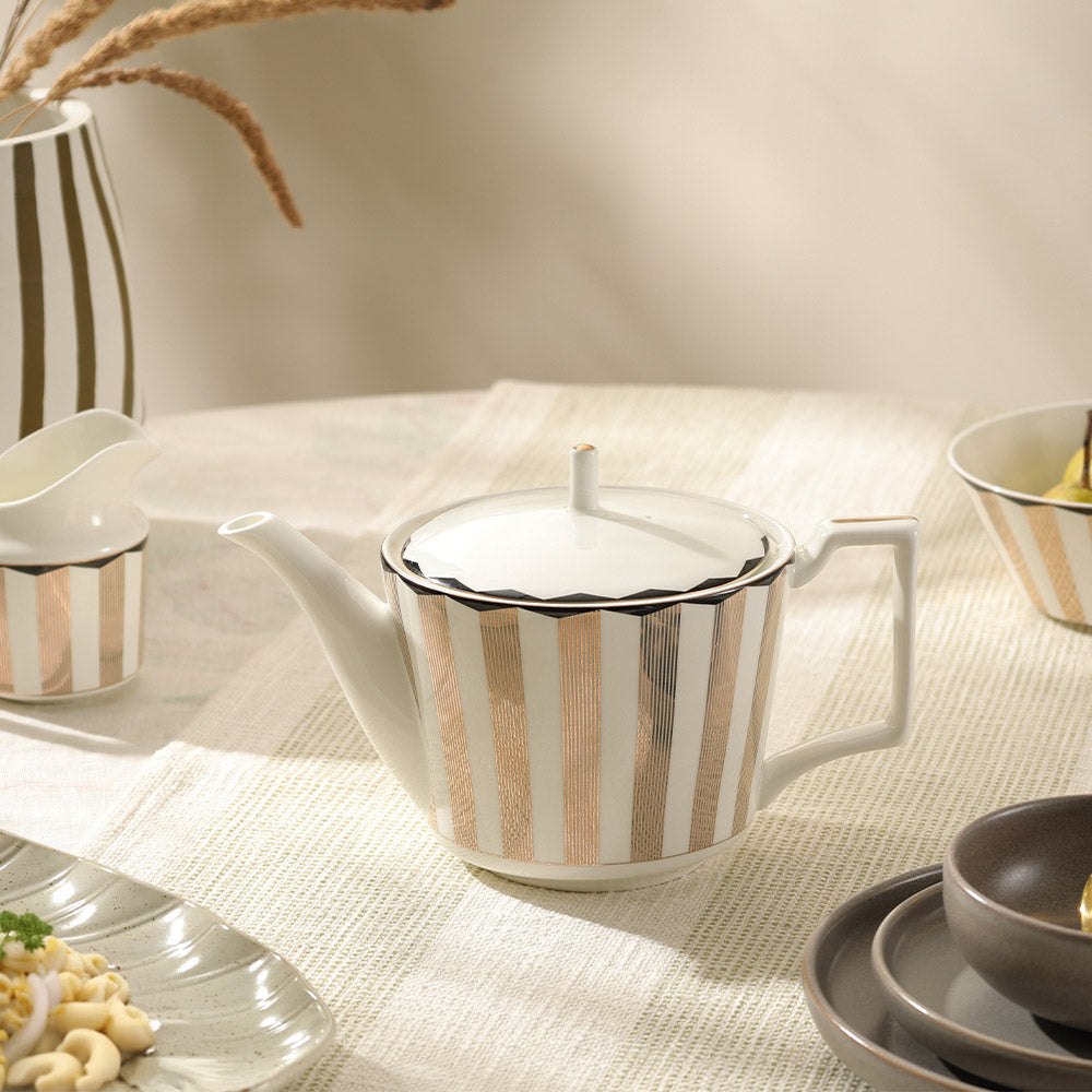 Cirque Teapot 1000ml - White Gold