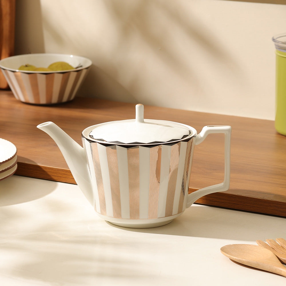 Cirque Teapot 1000ml - White Gold