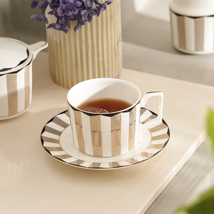 Cirque Cup and Saucer Set - White Gold