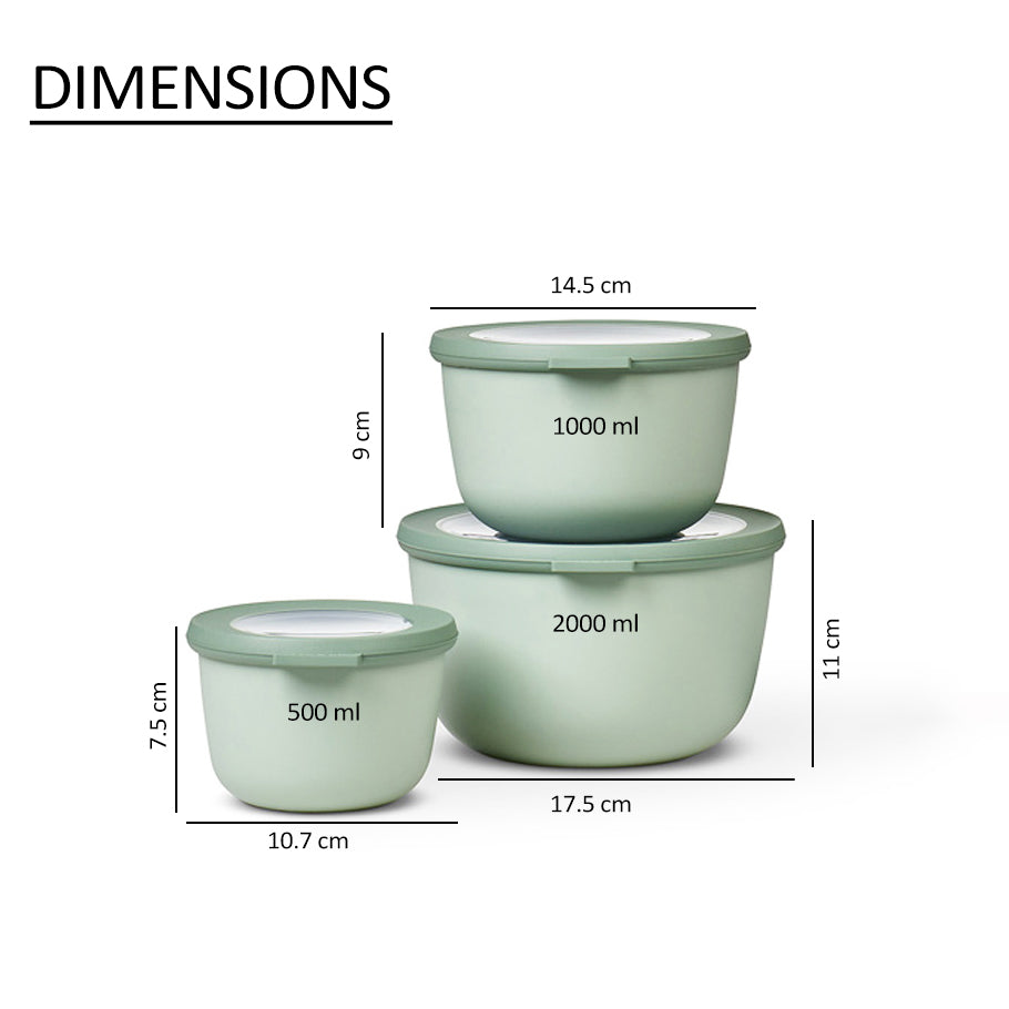 Cirqula 3-Piece Storage Set Tall - Nordic Sage