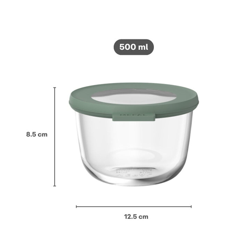 Cirqula Glass Storage Box 500ml - Nordic Sage