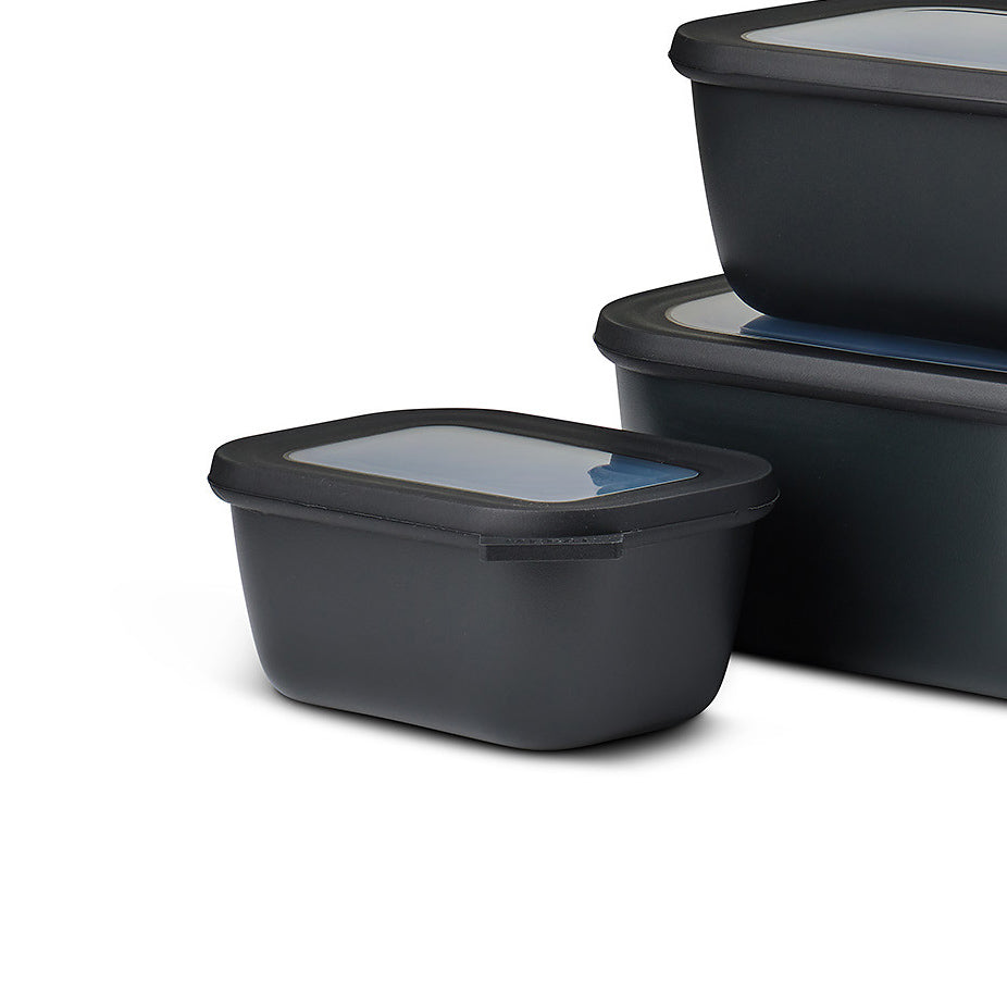 Cirqula Rectangular Storage Box 750ml - Nordic Black