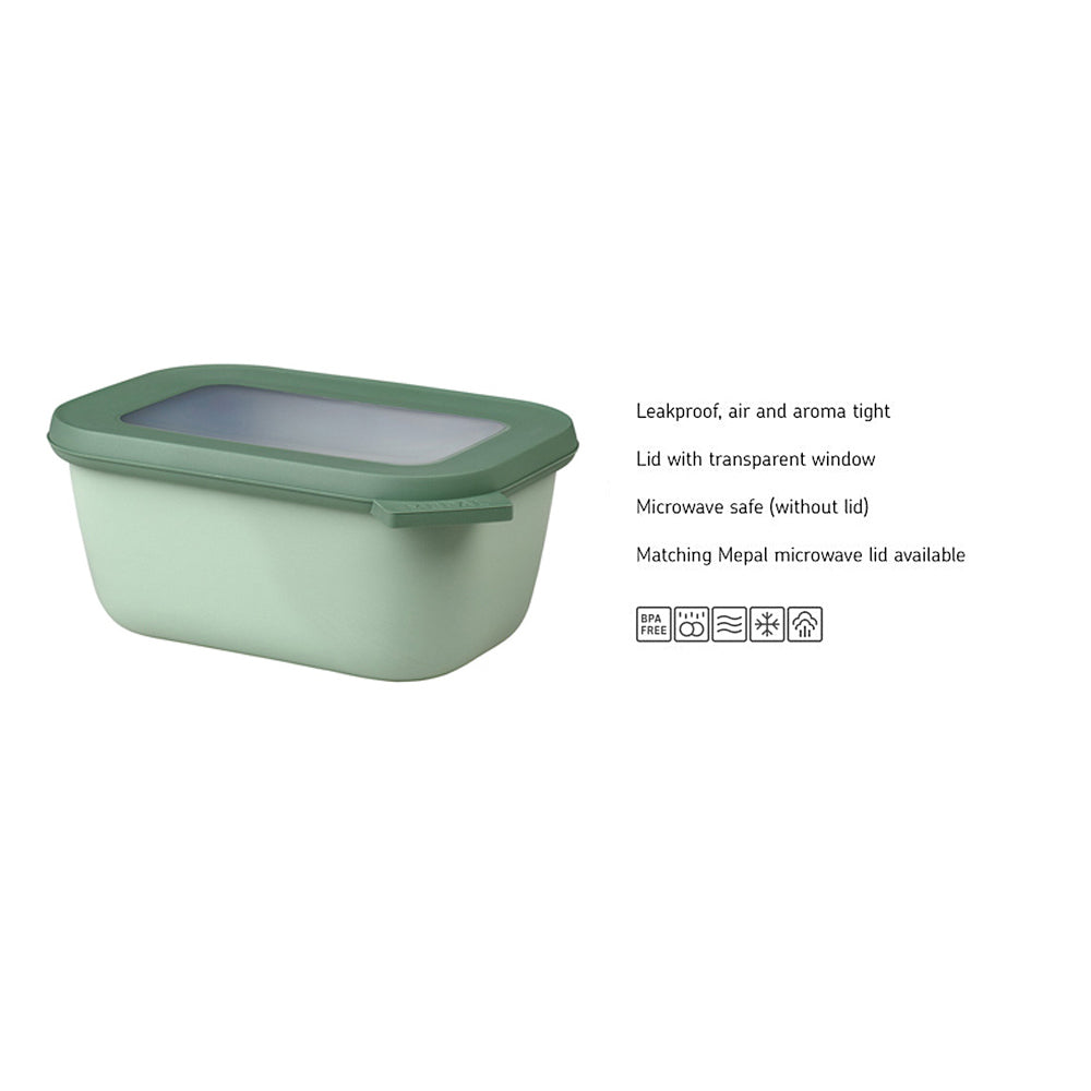 Cirqula Rectangular Storage Box 750ml - Nordic Sage