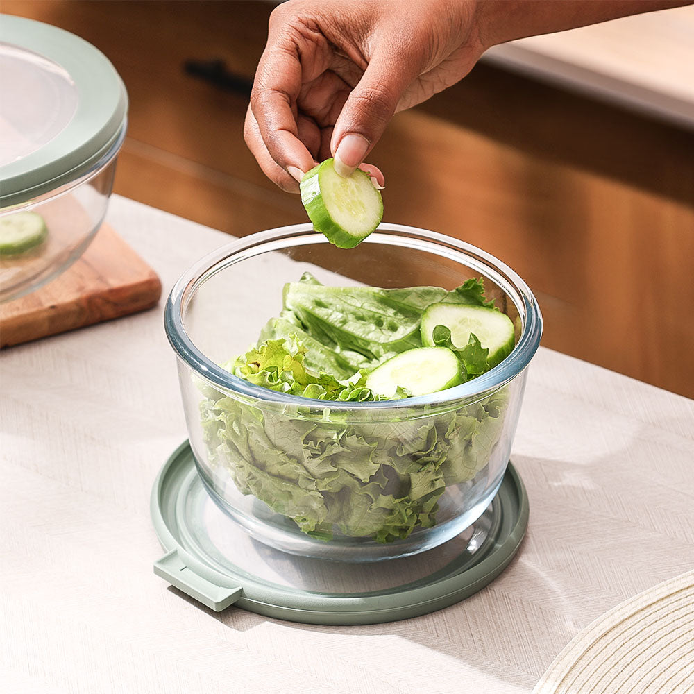 Cirqula Glass Storage Box 500ml - Nordic Sage