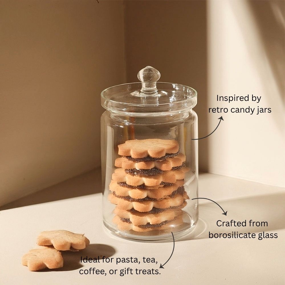 Claire Glass Storage Jar Large - Clear