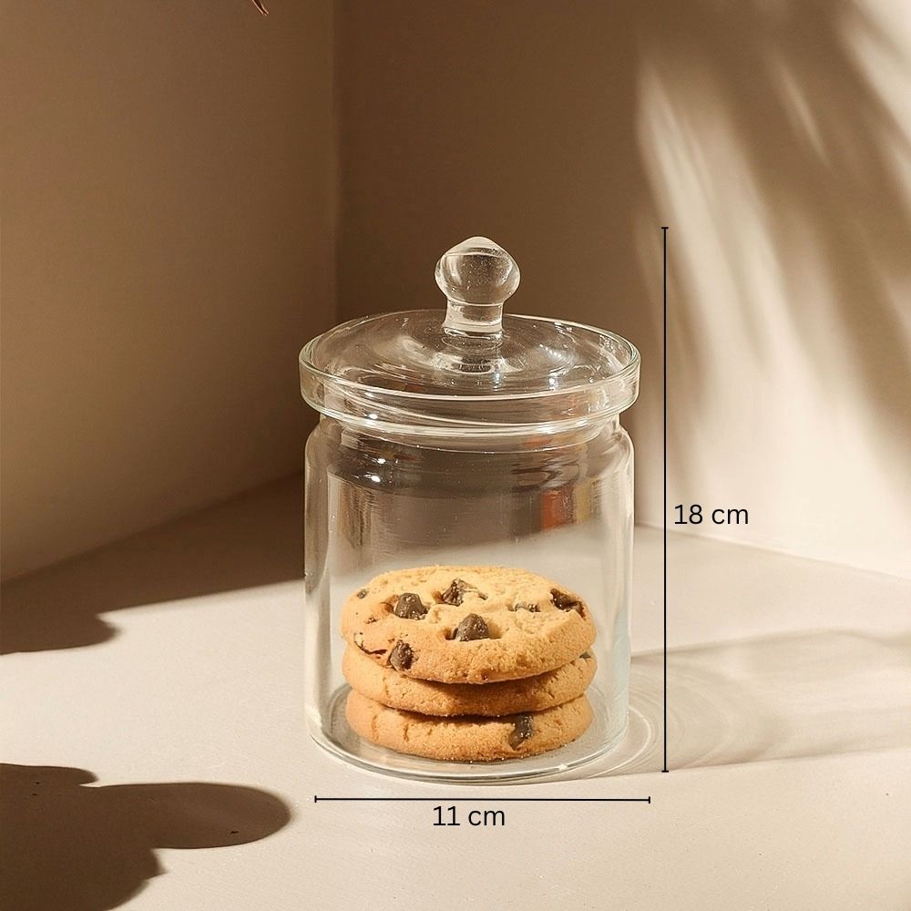 Claire Glass Storage Jar Medium - Clear