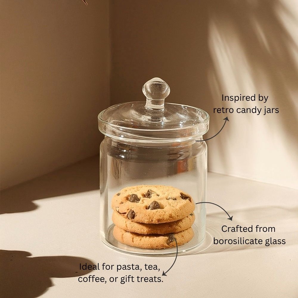Claire Glass Storage Jar Medium - Clear