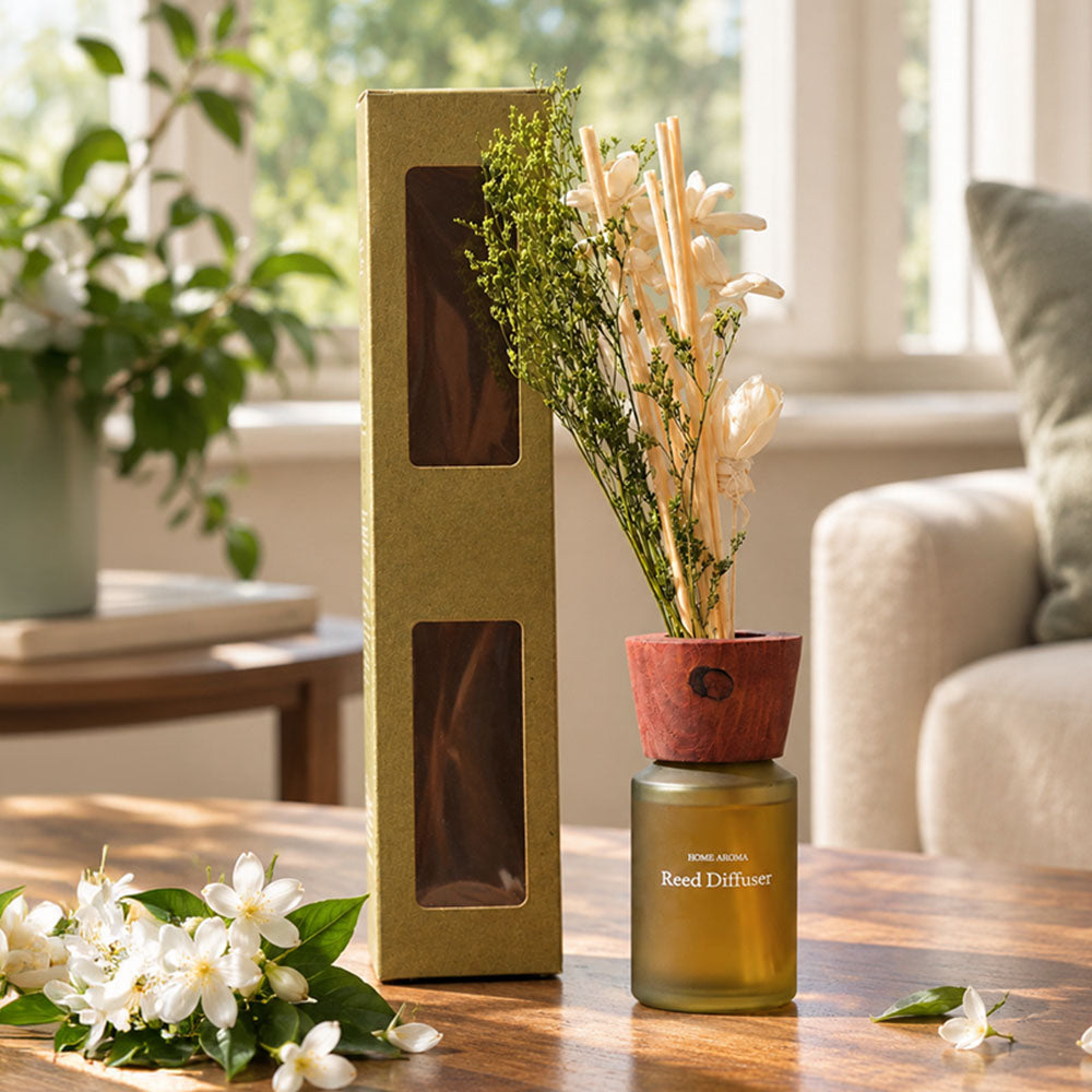Clara Jasmine Scented Reed Diffuser - White