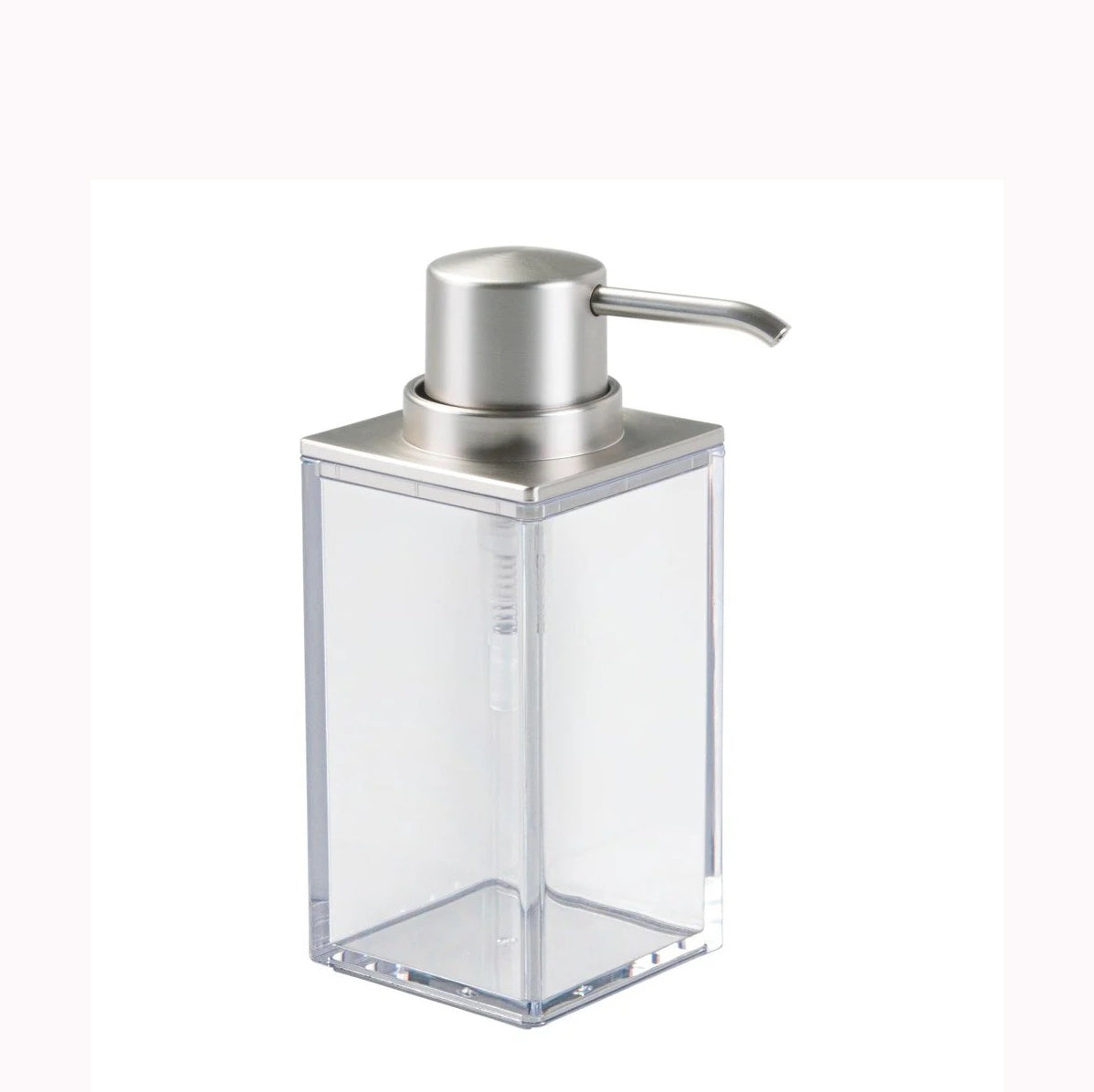 Clarity Clear Soap Pump - Brushed Nickel