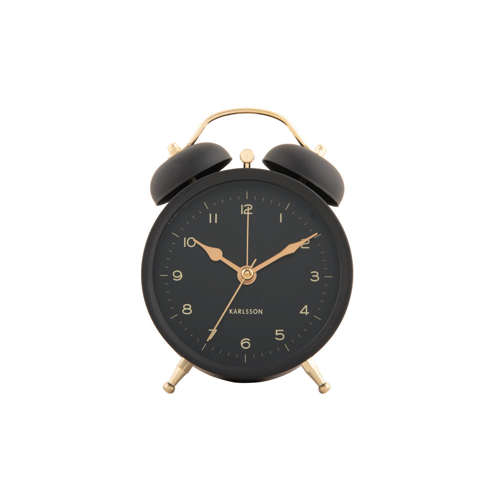 Classic Twin Bell Alarm Clock - Black