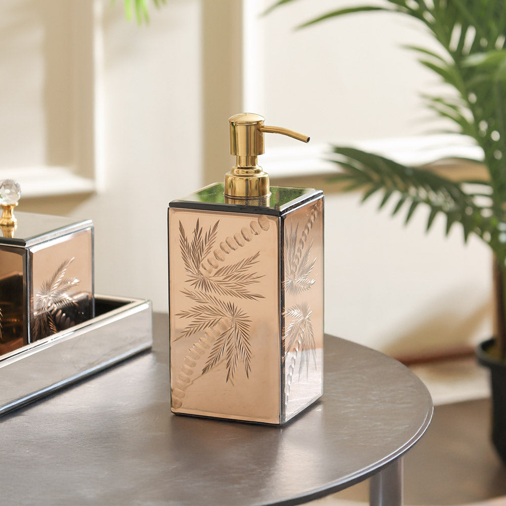 Coco Glass Soap Dispenser - Mirrored Bronze
