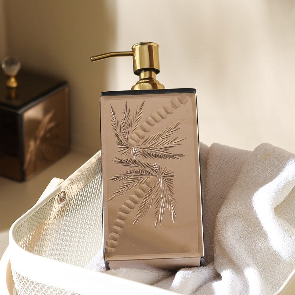 Coco Glass Soap Dispenser - Mirrored Bronze