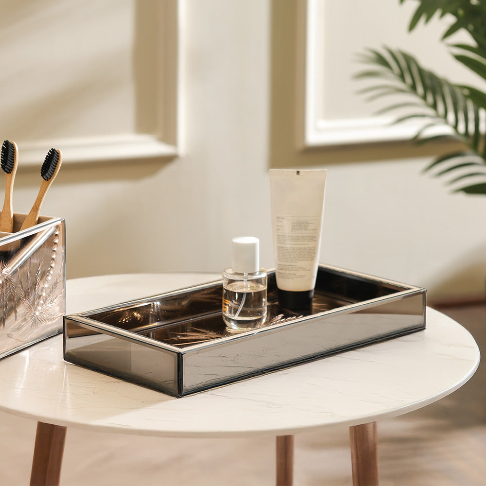 Coco Glass Vanity Tray - Mirrored Bronze