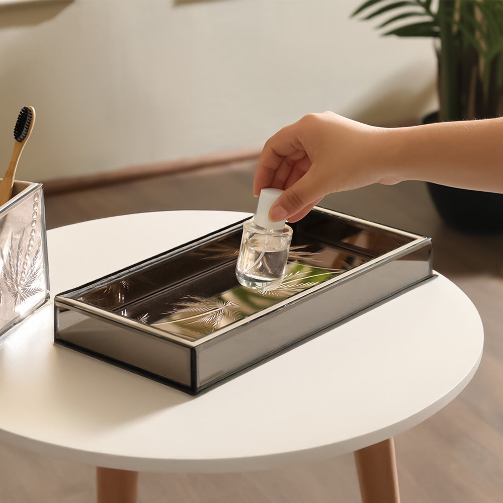 Coco Glass Vanity Tray - Mirrored Bronze