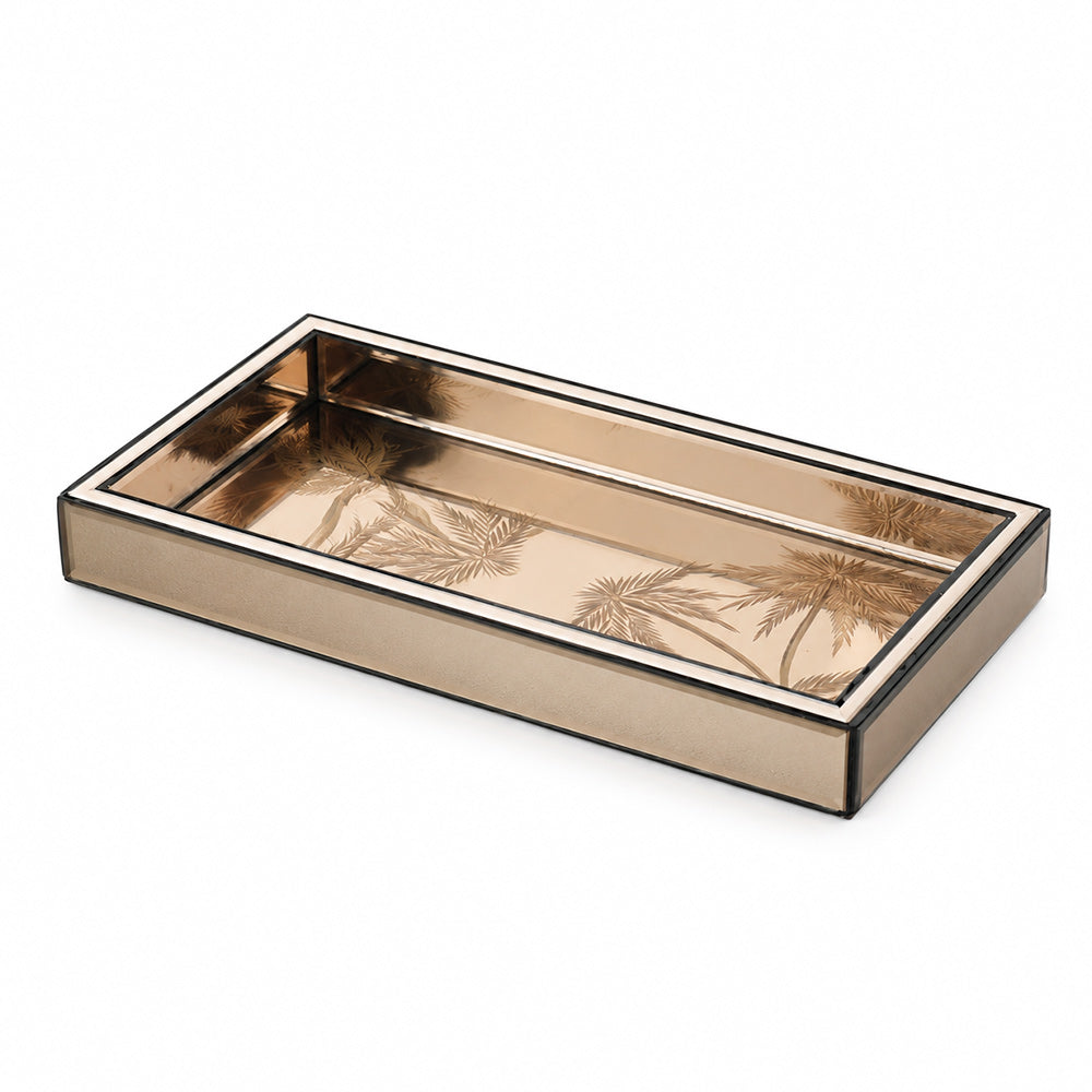 Coco Glass Vanity Tray - Mirrored Bronze
