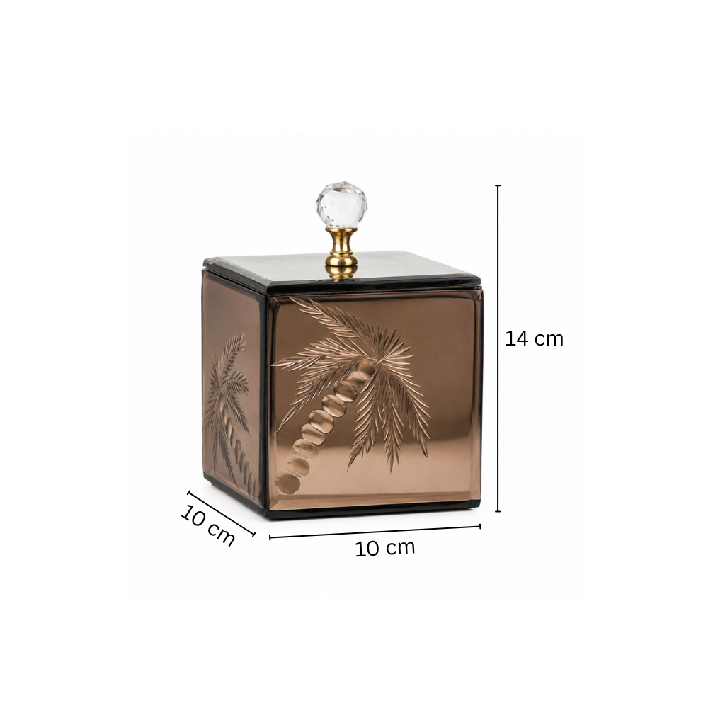 Coco Glass Storage Jar - Mirrored Bronze