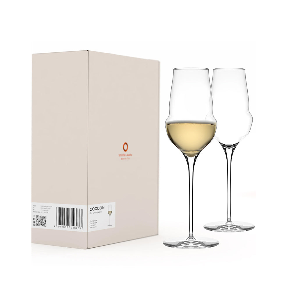 Cocoon Champagne Glasses 340ml, Set of 2