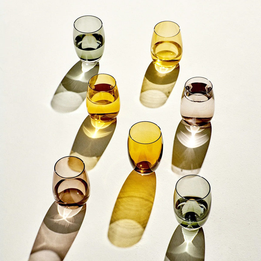 Colored O Tumblers 400ml, Set of 4 - Smoke