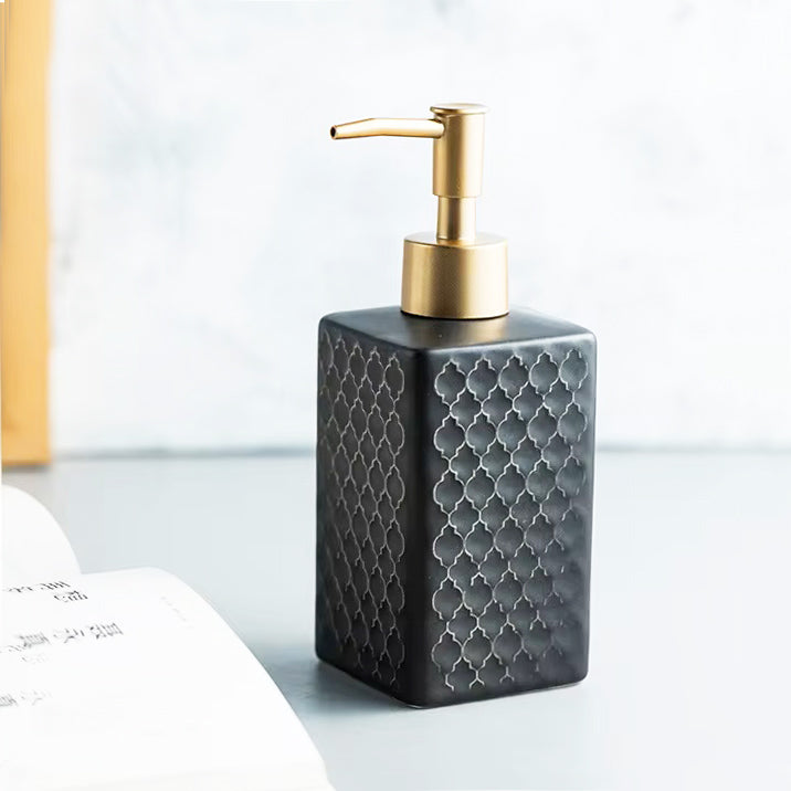 Column Soap Dispenser - Tiled Black