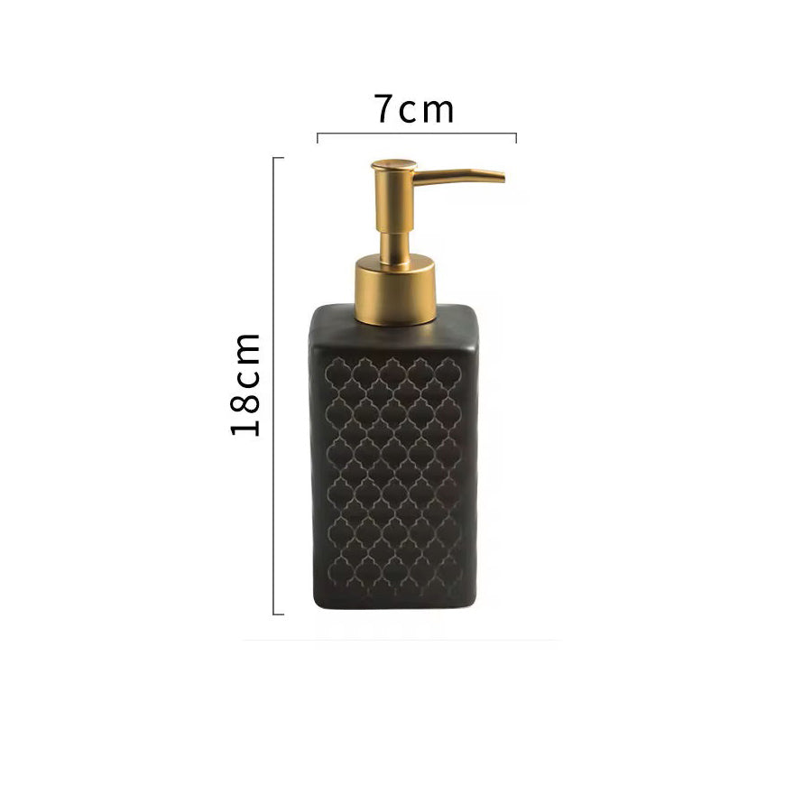 Column Soap Dispenser - Tiled Black