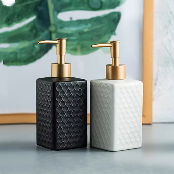 Column Soap Dispenser - Tiled Black