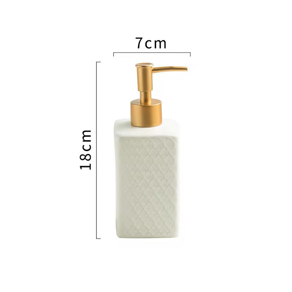 Column Soap Dispenser - Tiled White