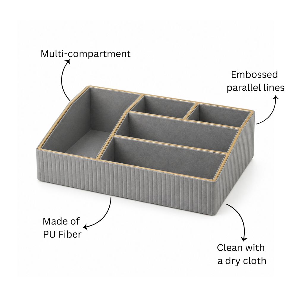 Columns Cosmetics Organiser - Dark Grey