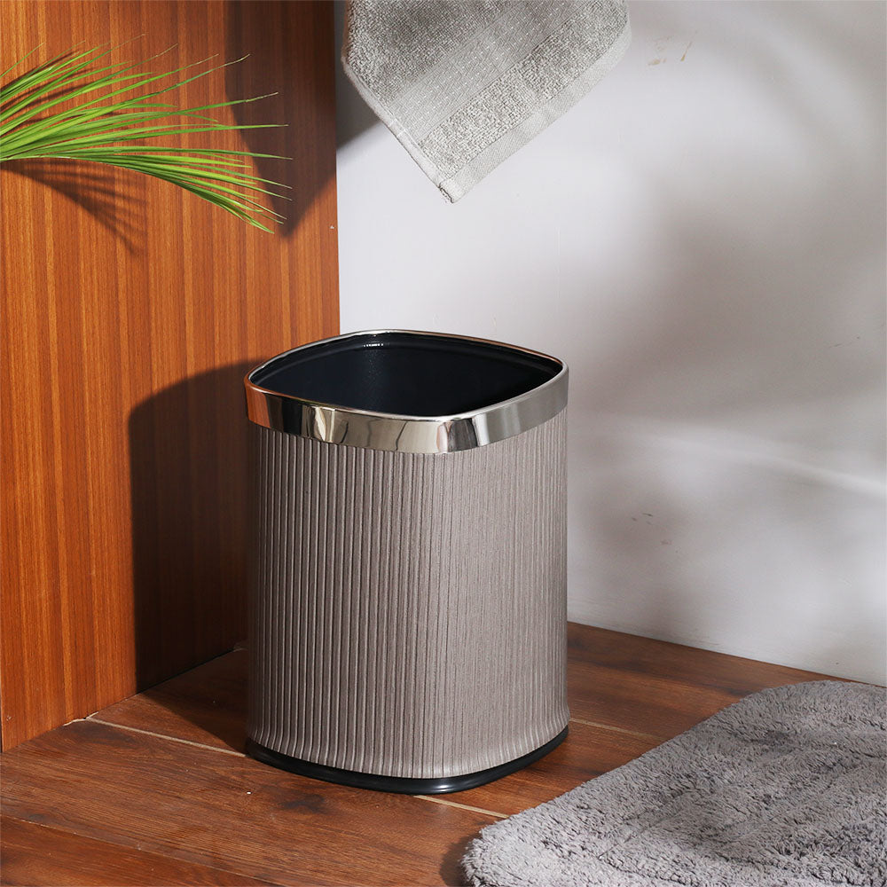 Columns Sqround Waste Bin - Dark Grey Silver